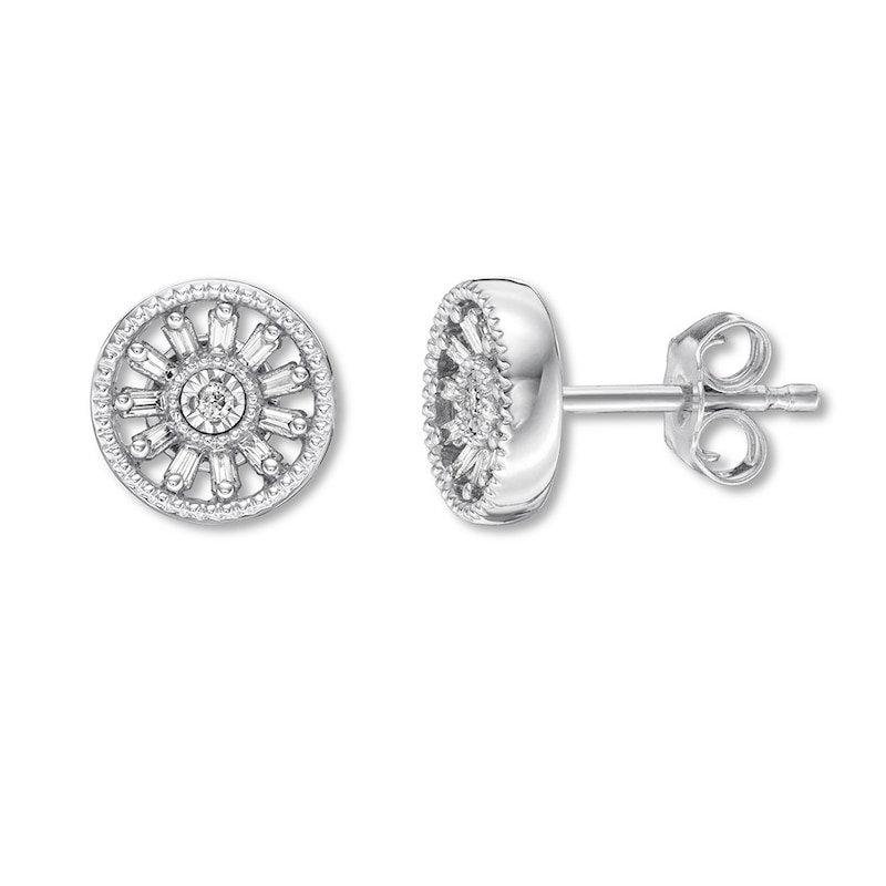 Emmy London Diamond Earrings 1/8 ct tw Sterling Silver