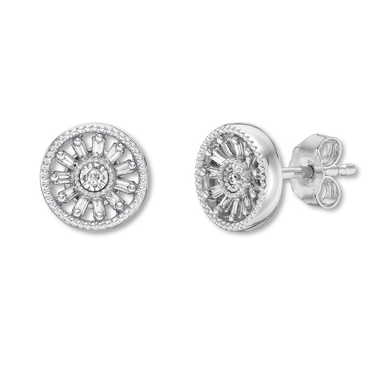 Emmy London Diamond Earrings 1/8 ct tw Sterling Silver