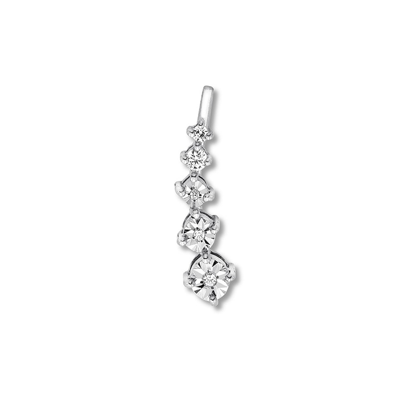 Diamond Single Earring 1/20 ct tw Round Sterling Silver
