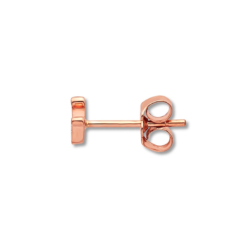Main Image 2 of Crown Single Earring Diamond Accents 10K Rose Gold