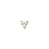 Thumbnail Image 1 of Triangle Single Earring with Diamond Accents 10K Yellow Gold