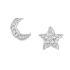 Thumbnail Image 1 of Mismatched Diamond Earrings 1/8 ct tw Sterling Silver