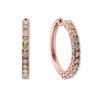 Thumbnail Image 1 of Le Vian Ombre Hoop Earrings 2 cttw Diamonds 14K Strawberry Gold
