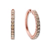 Thumbnail Image 2 of Le Vian Ombre Hoop Earrings 2 cttw Diamonds 14K Strawberry Gold