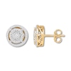 Diamond Circle Earrings 1/4 Carat tw 10K Yellow Gold