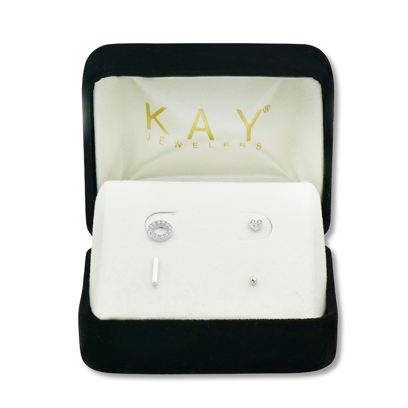 Main Image 1 of Diamond Single Earring Boxed Set 1/15 ct tw Sterling Silver