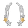 Thumbnail Image 1 of Diamond Star Climber Earrings Sterling Silver & 10K Yellow Gold