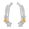 Thumbnail Image 2 of Diamond Star Climber Earrings Sterling Silver & 10K Yellow Gold