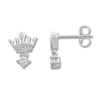 Thumbnail Image 1 of Diamond Crown Earrings Sterling Silver