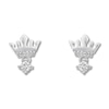 Thumbnail Image 2 of Diamond Crown Earrings Sterling Silver