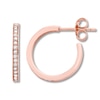 Thumbnail Image 0 of Diamond Hoop Earrings 3/4 ct tw Round-cut 14K Rose Gold