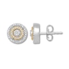 Diamond Circle Earrings 1/4 ct. tw Sterling Silver & 10K Yellow Gold