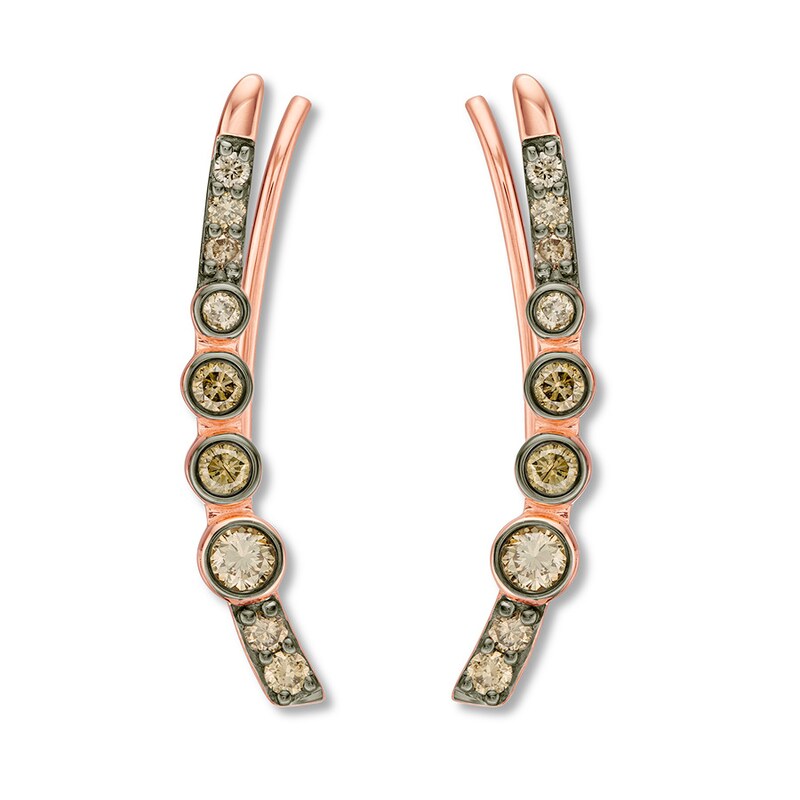 Le Vian Chocolate Diamond Earring Climbers 1/2 ct tw 14K Rose Gold
