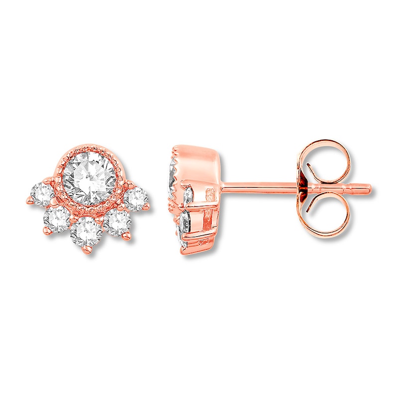 Emmy London Diamond Earrings 1/2 ct tw Round-cut 10K Rose Gold