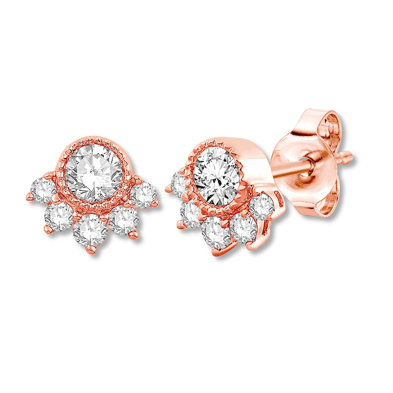 Emmy London Diamond Earrings 1/2 ct tw Round-cut 10K Rose Gold