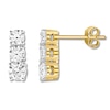 Thumbnail Image 0 of Three-Stone Diamond Earrings 1/2 ct tw 10K Yellow Gold