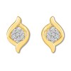 Thumbnail Image 1 of Diamond Earrings 1/15 ct tw Round-cut 10K Yellow Gold