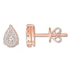 Thumbnail Image 0 of Diamond Teardrop Earrings 3/8 ct tw Round-cut 10K Rose Gold