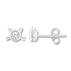 Thumbnail Image 0 of Diamond Solitaire Cat Earrings 1/4 ct tw Round 10K White Gold