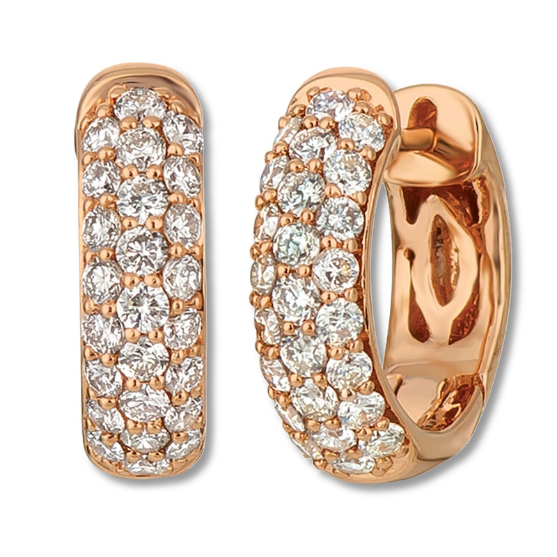 Le Vian Nude Diamond Hoop Earrings 1 ct tw 14K Strawberry Gold