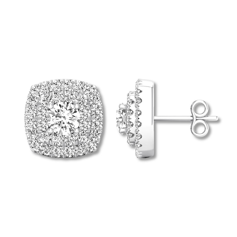 Main Image 1 of Diamond Earrings 3/4 ct tw Round-cut 14K White Gold