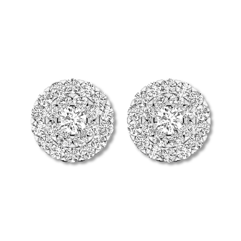 Diamond Earrings 1 ct tw Round-cut 14K White Gold