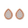 Thumbnail Image 1 of Diamond Teardrop Earrings 1/4 ct tw Round-cut 10K Rose Gold