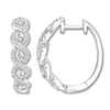 Diamond Hoop Earrings 5/8 ct tw Round-cut 10K White Gold