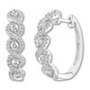 Diamond Hoop Earrings 5/8 ct tw Round-cut 10K White Gold