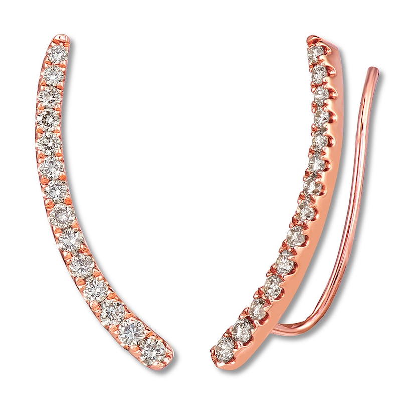 Main Image 1 of Le Vian Diamond Earring Climbers 5/8 ct tw 14K Strawberry Gold
