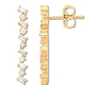 Thumbnail Image 0 of Baguette & Round Diamond Drop Earrings 1/4 ct tw 10K Yellow Gold