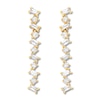 Thumbnail Image 1 of Baguette & Round Diamond Drop Earrings 1/4 ct tw 10K Yellow Gold