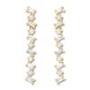 Thumbnail Image 2 of Baguette & Round Diamond Drop Earrings 1/4 ct tw 10K Yellow Gold