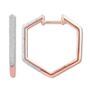 Thumbnail Image 0 of Geometric Hoop Earrings 1/3 ct tw Diamonds 10K Rose Gold