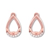 Thumbnail Image 1 of Diamond Teardrop Earrings 1/20 ct tw Round-cut 10K Rose Gold