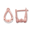 Thumbnail Image 2 of Diamond Teardrop Earrings 1/20 ct tw Round-cut 10K Rose Gold