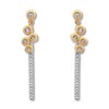Diamond Earrings 1/5 ct tw 10K Two-Tone Gold