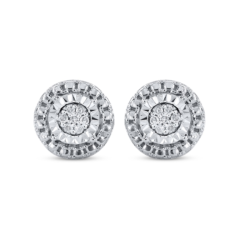 Diamond Earrings 1/20 ct tw Round-cut Sterling Silver