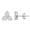 3-Stone Diamond Earrings 1/2 ct tw Round-cut 10K White Gold