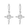 Thumbnail Image 0 of Diamond Cross Earrings 1/6 ct tw Round-cut 10K White Gold