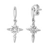 Thumbnail Image 3 of Diamond Cross Earrings 1/6 ct tw Round-cut 10K White Gold