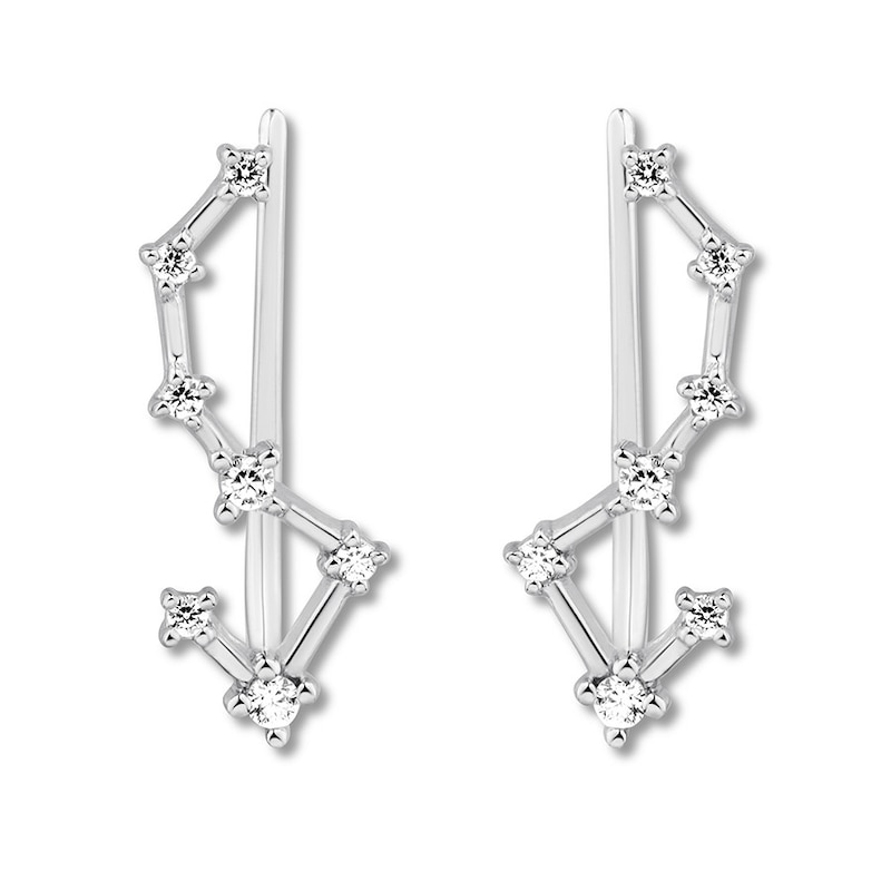 Main Image 1 of Diamond Constellation Earring Climbers Sterling Silver