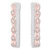 Thumbnail Image 0 of Diamond Hoop Earrings 1/4 ct tw Sterling Silver & 10K Rose Gold