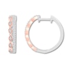 Thumbnail Image 1 of Diamond Hoop Earrings 1/4 ct tw Sterling Silver & 10K Rose Gold