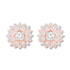 Thumbnail Image 0 of Diamond Floral Earrings 1/2 ct tw Round-cut 10K Rose Gold