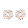 Thumbnail Image 1 of Diamond Floral Earrings 1/2 ct tw Round-cut 10K Rose Gold