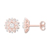 Thumbnail Image 2 of Diamond Floral Earrings 1/2 ct tw Round-cut 10K Rose Gold