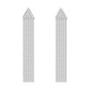Diamond Tassel Earrings 1/8 ct tw Round-cut Sterling Silver