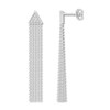 Diamond Tassel Earrings 1/8 ct tw Round-cut Sterling Silver