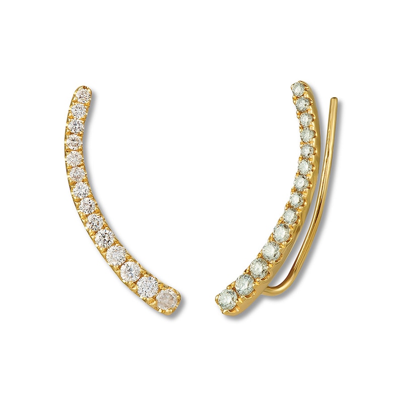 Main Image 1 of Le Vian Nude Diamond Earring Climbers 5/8 ct tw 14K Honey Gold